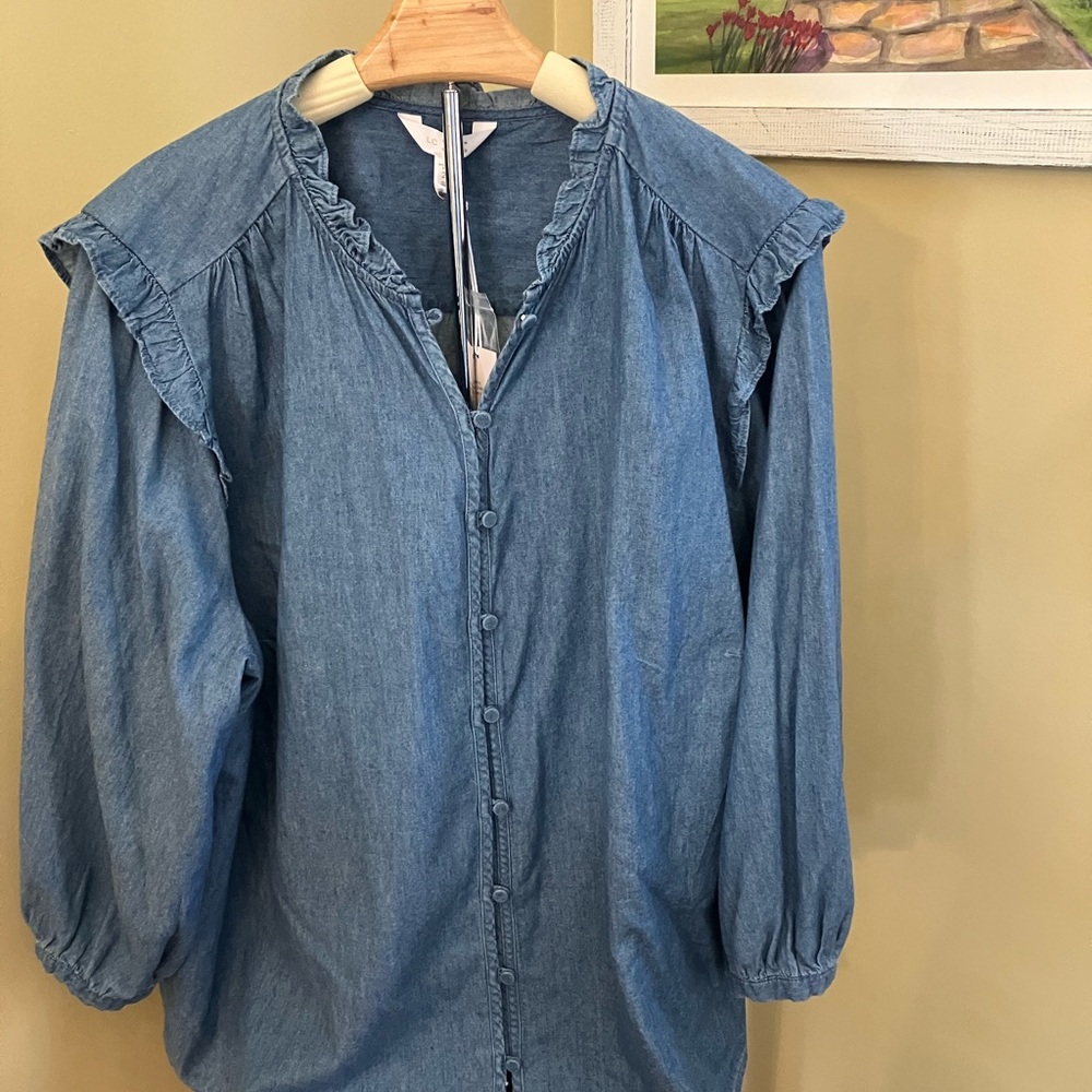 NWT Plus Size Lauren Conrad Denim Shirt